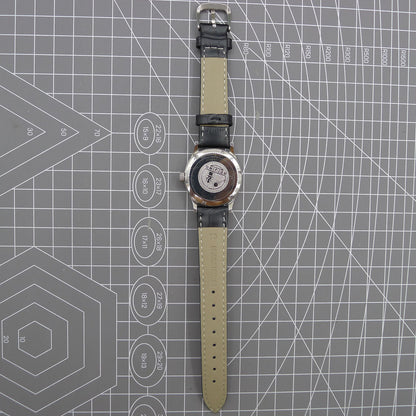 Beijing 31mm Silver Double Rhomb manual watch with three hands, elegant mechanical timepiece design.