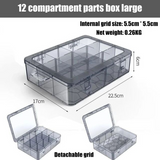 Plastic Container Box for Tools Case Screw Jewelry PartsTransparent Storage