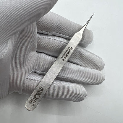 Horotec MSA12.302-4 steel tweezer, Swiss Made, 100% antimagnetic for precise watch accessory handling.