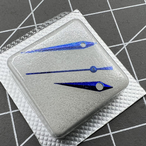 13.9mm No Lume Arrow Shape Blue Watch Hands Set for Miyota 8200 8205 Movement