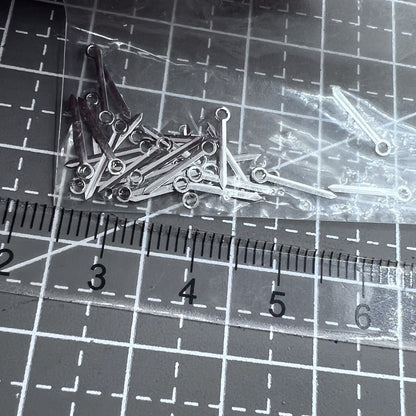 Lot de 100 aiguilles de seconde de 13,5 mm en argent pour mouvement à quartz PC21