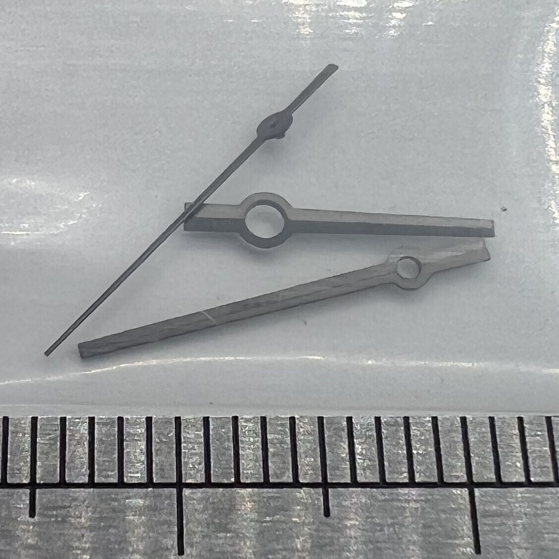 Black watch hands set for NH35A/NH36A movement, non-luminous, precise fit.