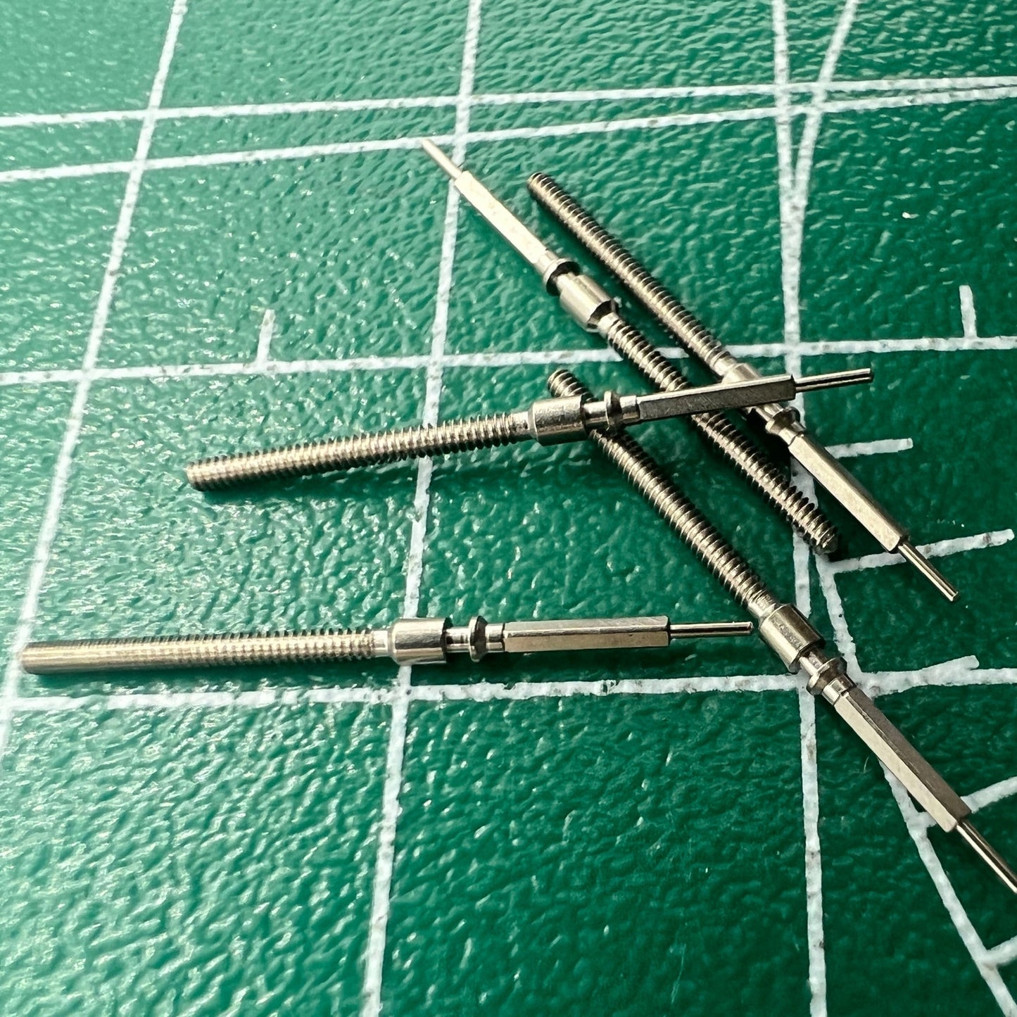 Watch winding stems spare parts for China Made ST2555, compatible replacement components in wholesale lot.