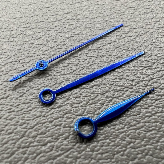 Set of 3 Miyota 9015 watch hands for men, including hour, minute, and second hands.
