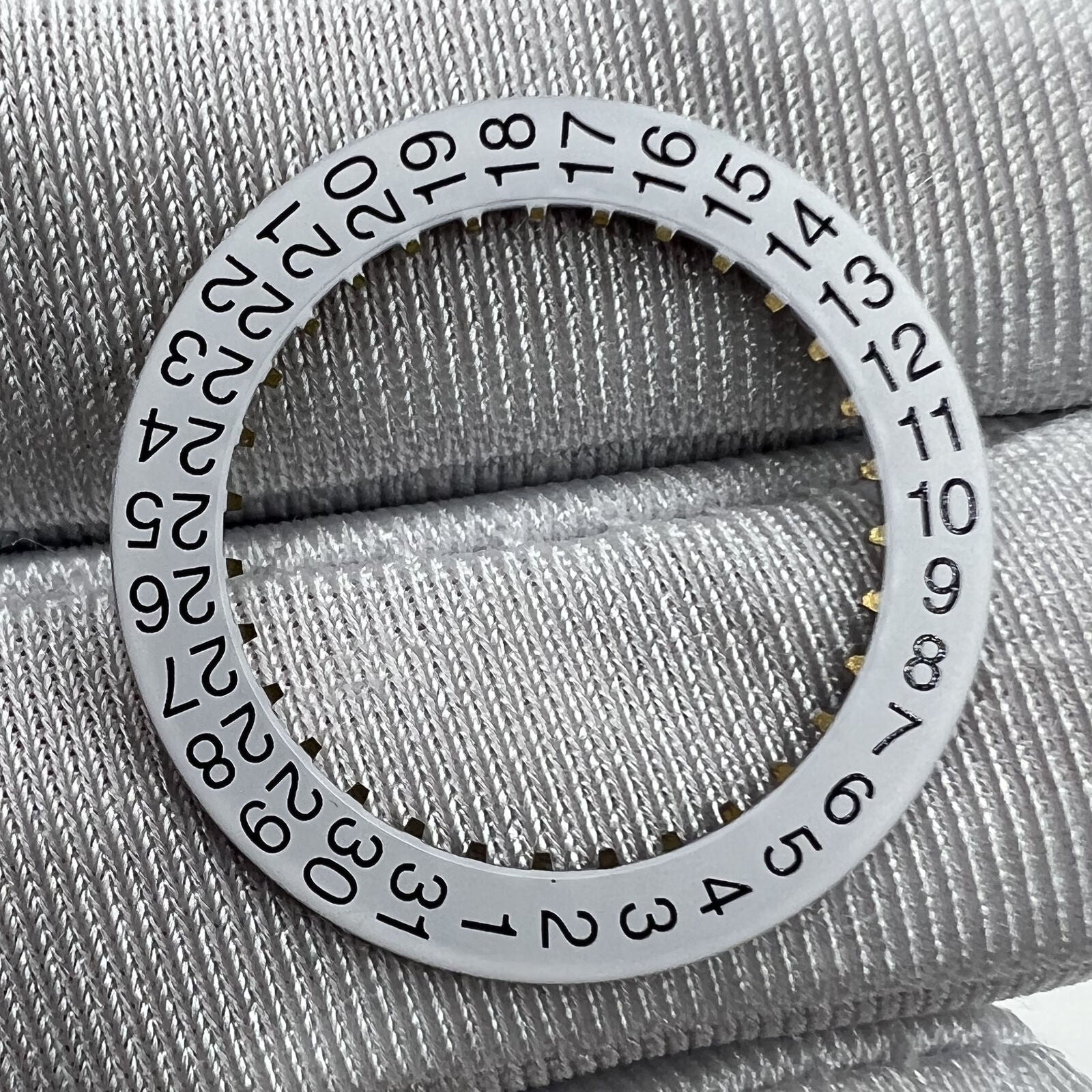 White date wheel disk for Seagull 2824 watch movement with clear date markers.