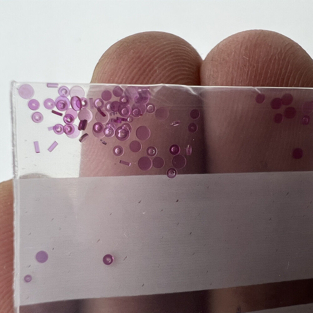 Lot de 100 pierres précieuses rouges pour réparation de montres et remplacements 