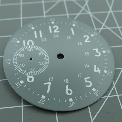 39mm green luminous watch dial for ETA6497 ST3600 movement, improving readability and design.