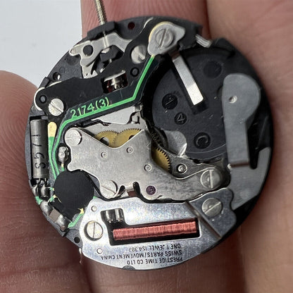 Swiss Made ISA 307 quartz watch movement with 3 hands, precision repair part by Watchmakers brand.