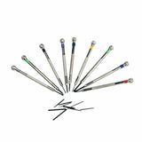 Screwdrivers Set of 9 Flat Blade Assort Slotted Screwdrivers Size 0.6mm~2.0mm