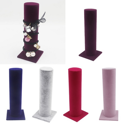 Vertical T-Bar bracelet rack, elegant jewelry organizer for bracelets and hair bands display.