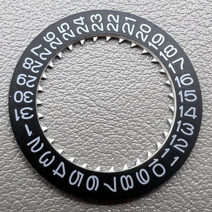 Black date disk wheel set for NH35 NH36 watch movements, precision fit at Date@3 display.