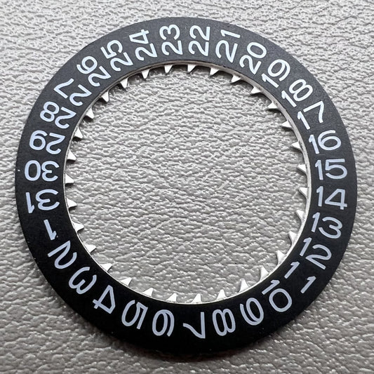 Black date disk wheel set for NH35 NH36 watch movements, precision fit at Date@3 display.