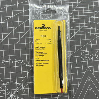 Swiss Made Bergeon 7404-2 watch hand fitting tool for precise accessory installation