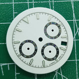 Wholesale Green Luminous Matted White Watch Dial for VK63 Quartz Movement