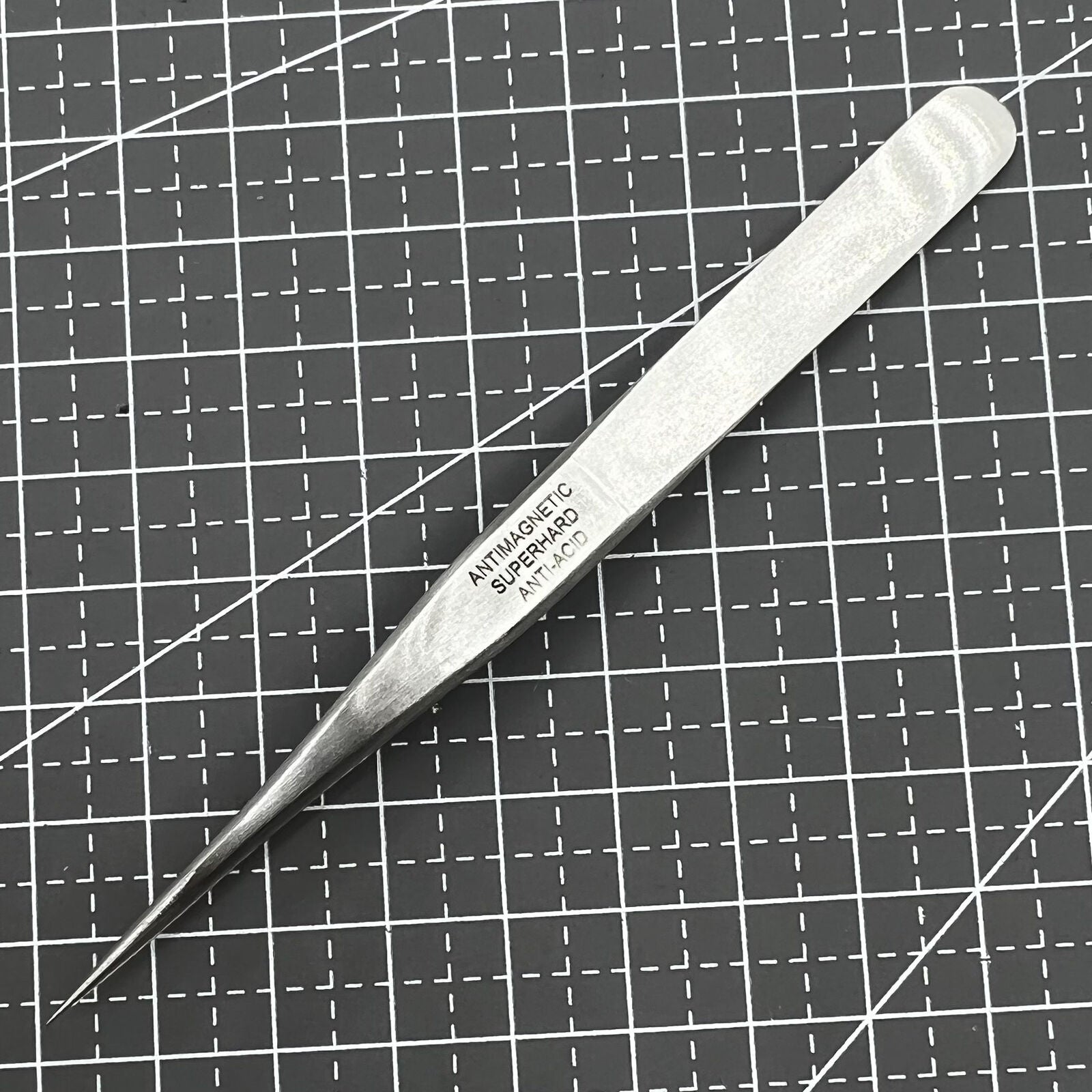 ST10 antimagnetic stainless steel tweezer, ideal for precise watch repair tasks.