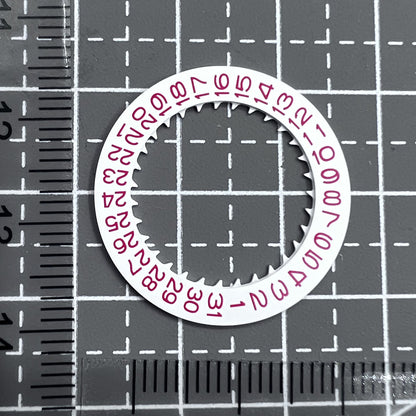 White Background Red Character Disk Date Wheel for Seiko NH35 NH36 Date@3