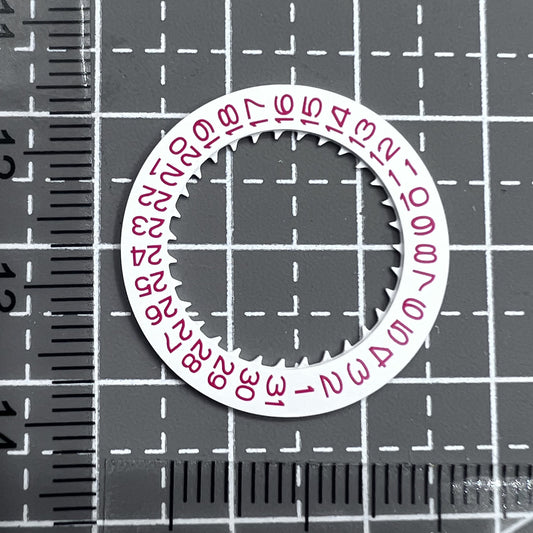 White Background Red Character Disk Date Wheel for Seiko NH35 NH36 Date@3