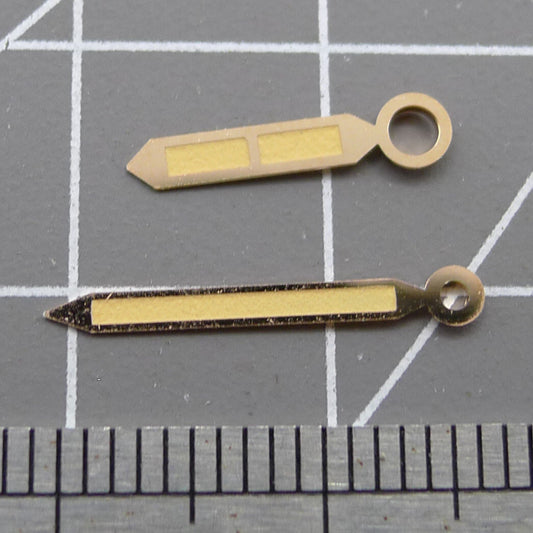 Green lume rose gold watch hands for ST3600/ST3620 ETA6497/6498 movement, stylish and precise replacement.
