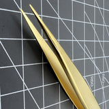 Swiss Made Bergeon 7029-2AM-GF Gold Tweezers Plated Antimagnetic Brass