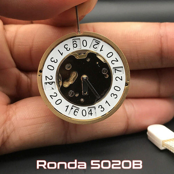 5020.B Original Swiss Made Golden 10 Jewels Ronda Quartz Watch Movement