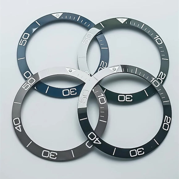 38.5mm Ceramic Blue Luminous Slope Watch Bezel Ring Fit for Conquest Watch