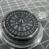 NH36 Automatic Mechanical Movement Black Arabic Date Dial Crown At 3.8