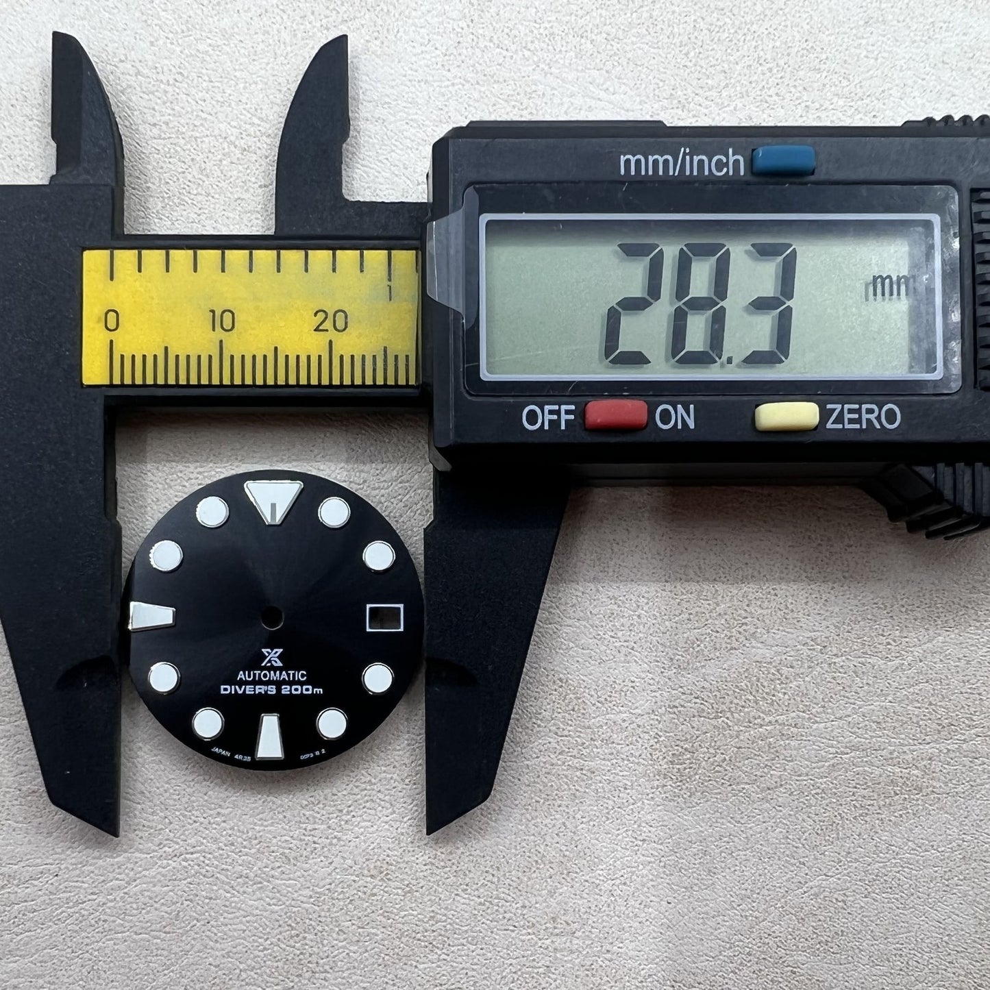 28 5mm Schwarzes Datejust Zifferblatt Grün Leuchtend für NH35 NH36 Uhrwerk