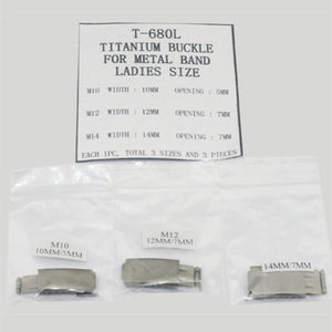 3PCS 10-14mm Titanium Watch Buckles for Metal Watch Band Ladies Size Watch Parts
