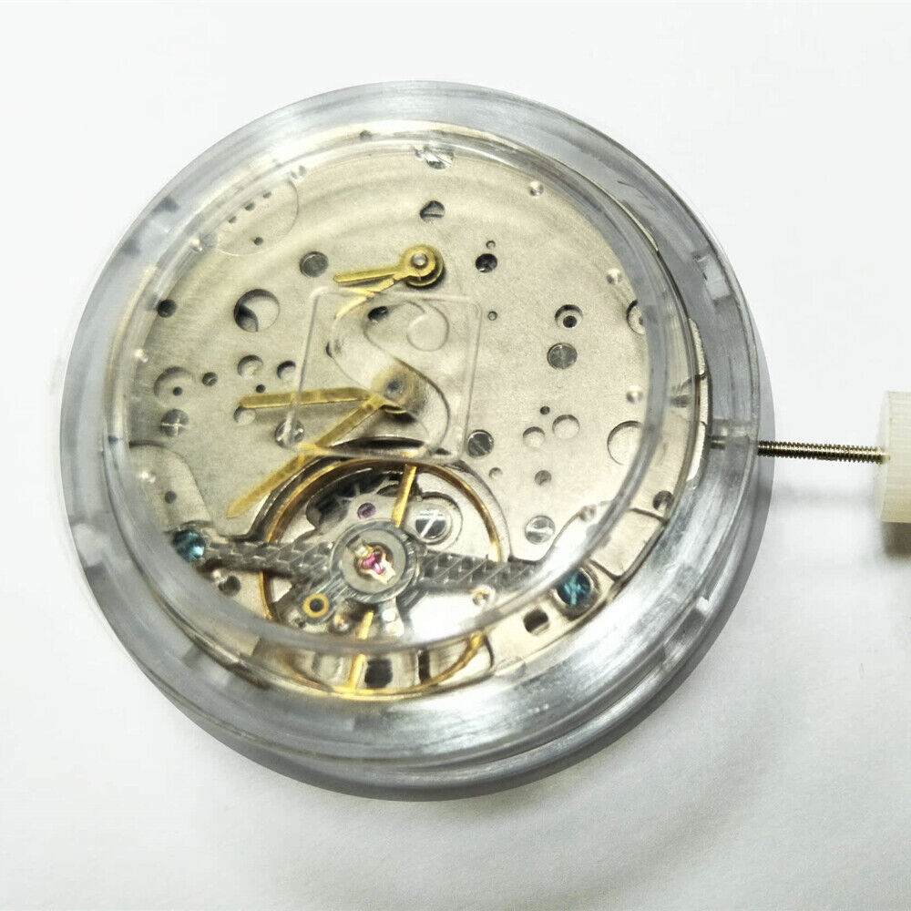 Shanghai brand automatic watch showcasing mechanical 2L30 movement and dual timezone display at 12 o'clock.