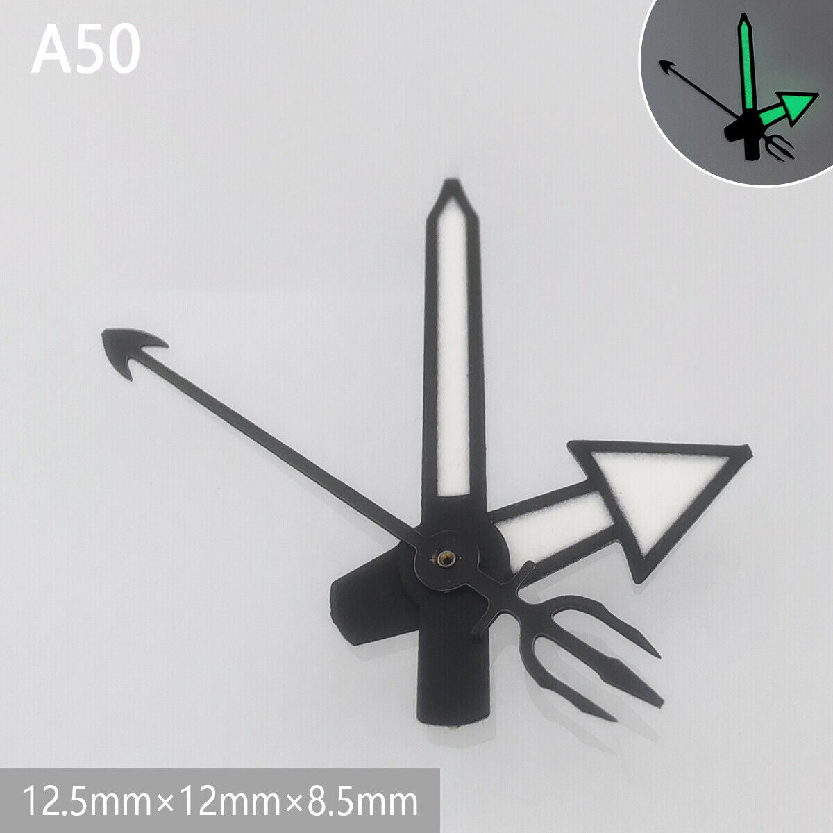 Green luminous watch hands for NH35 NH36 movement by Accessories brand, improving low-light time reading.