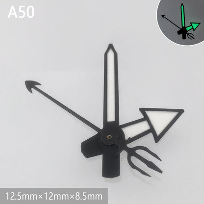 Green luminous watch hands for NH35 NH36 movement by Accessories brand, improving low-light time reading.