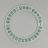 White Background Green Character Disk Date Wheel for NH35 NH36 Date@3 Watch Part