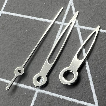 Hollow arrow-shaped watch hands for Miyota 2035 quartz movement, precise and stylish design by P1-H3-C25.
