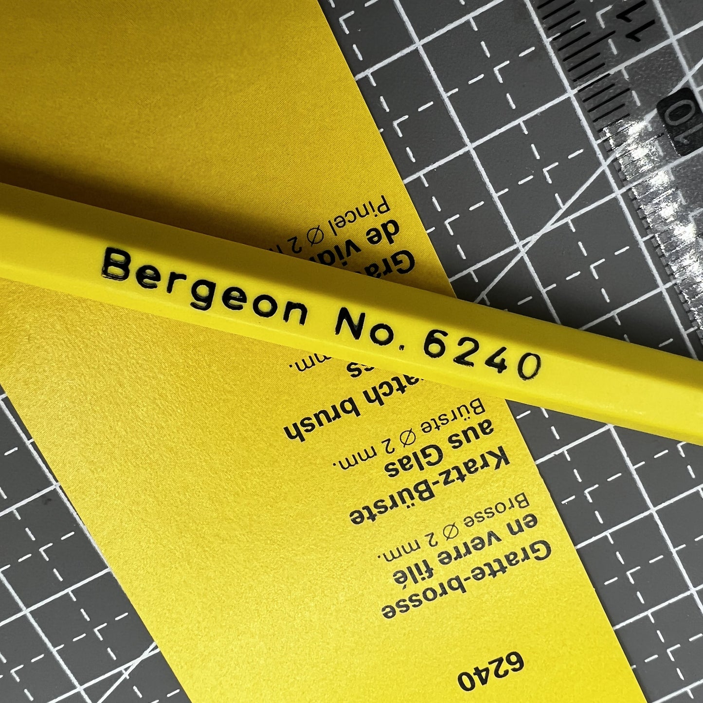 Swiss Bergeon 6240 glass fibre scratch brush for precise watch glass repair and cleaning tools.