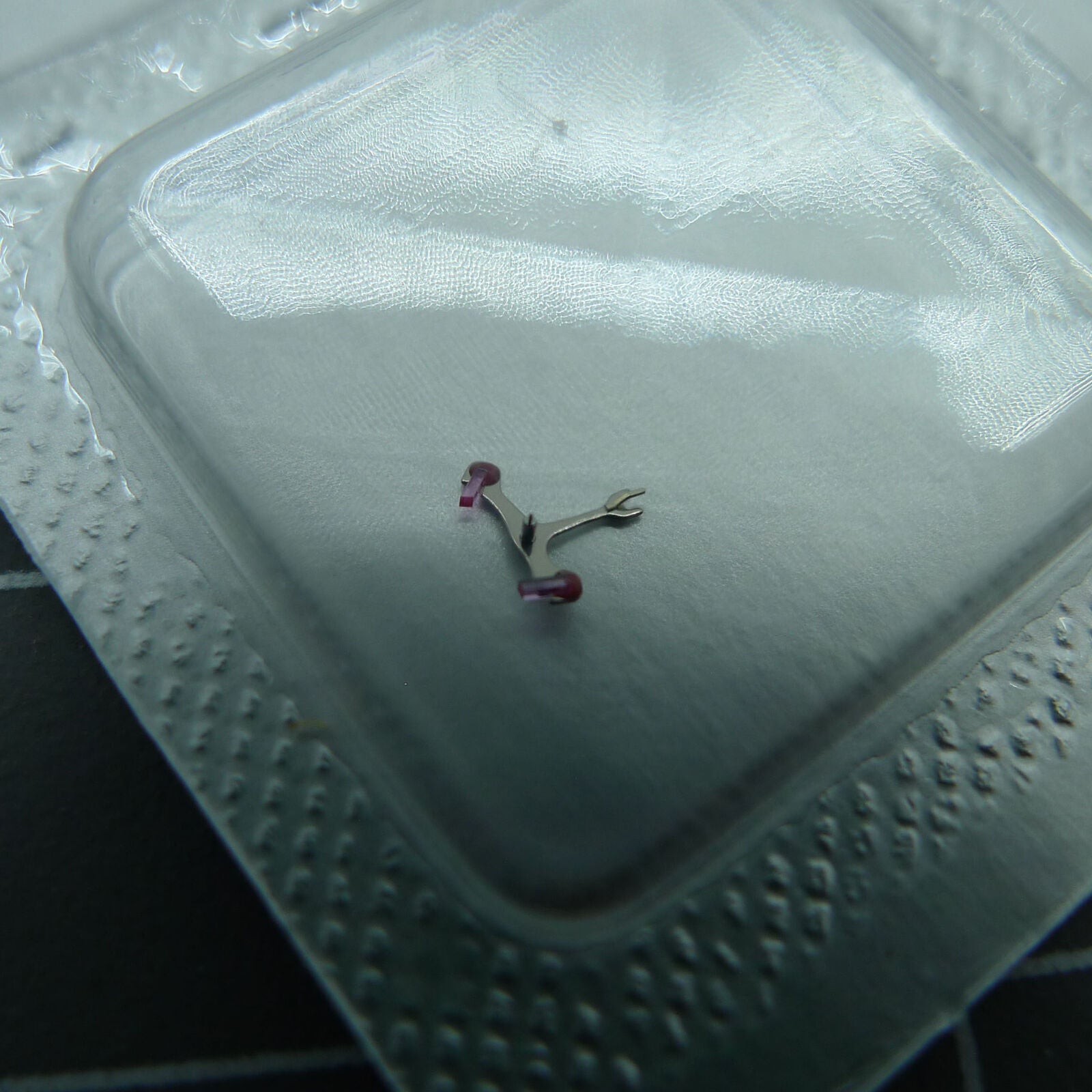 Set of 3 pallet fork parts for Miyota 8200 watch movement, precise fit for accessory repairs.