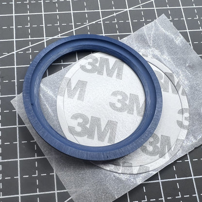 Keramik L�netteneinlage Dunkelblau 41,5mm x 32,5mm mit oranger Schrift f�r Uhrteile