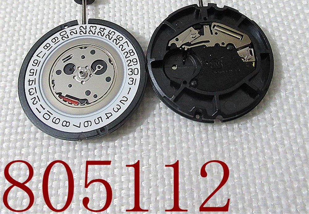 Montre à quartz <tc>ETA</tc> 805.112 Mouvement Swiss Made 3 aiguilles Date à 3/6