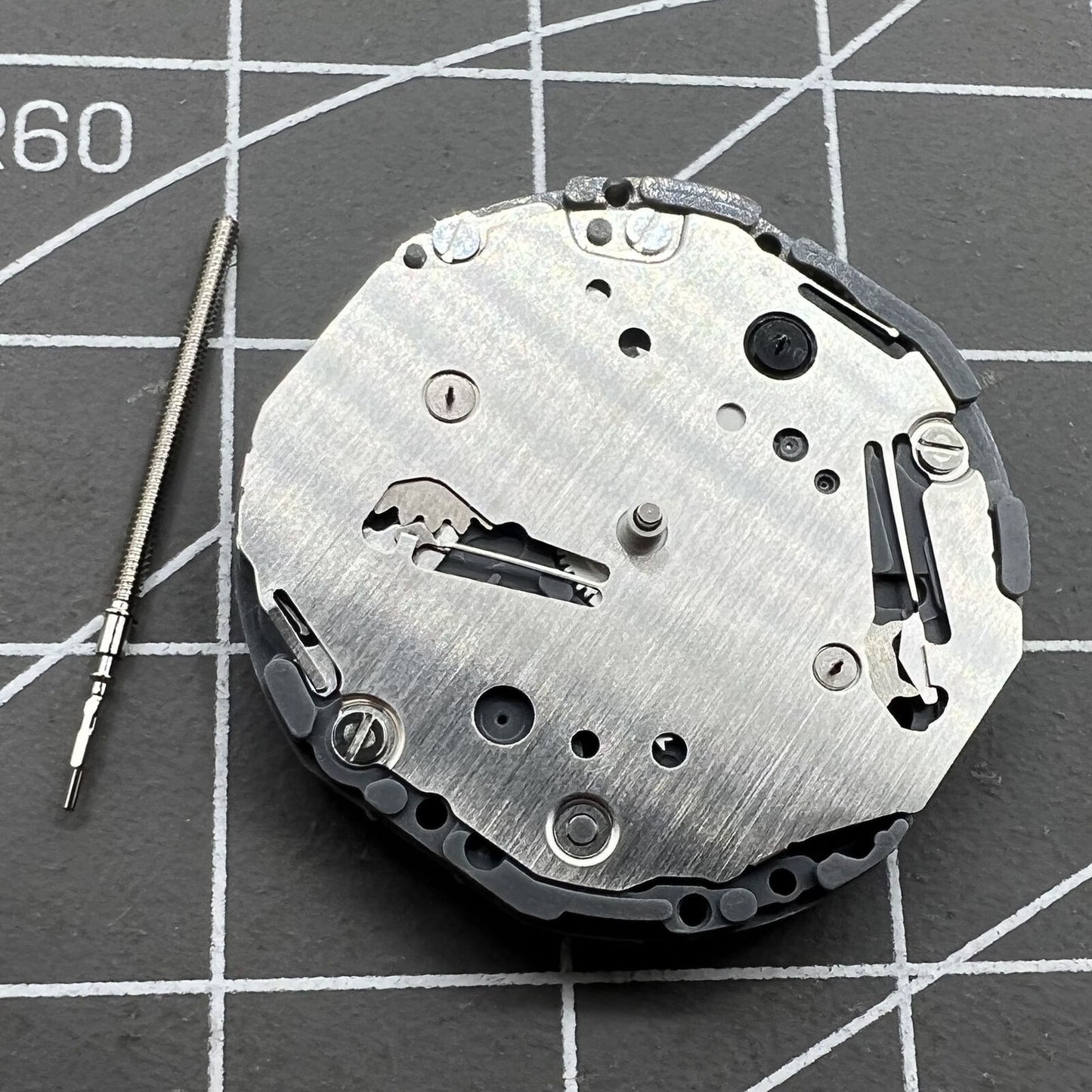 Hattori Epson TMI VD75 quartz watch movement, Japan-made, ideal for precise watch accessory repairs.
