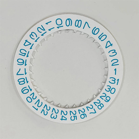 White Background Blue Character Disk Date Wheel for NH35 NH36 Date@3 Watch Part