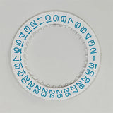 White Background Blue Character Disk Date Wheel for NH35 NH36 Date@3 Watch Part