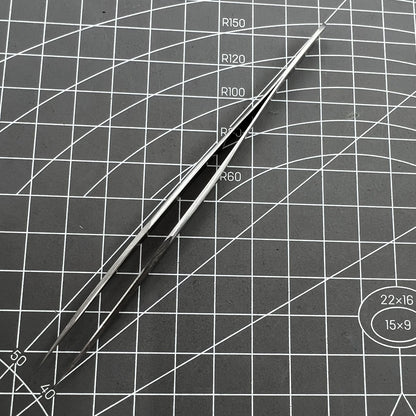 Swiss Horotec MSA12.302-3 antimagnetic fine tweezers for precise watch hairspring handling and repairs.