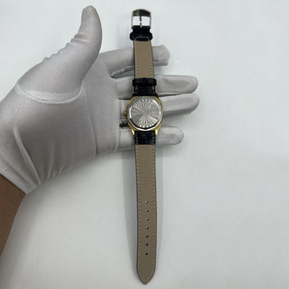 33mm Chunlan China steel manual watch with 17 jewels, silver dial, matching band for classic style.