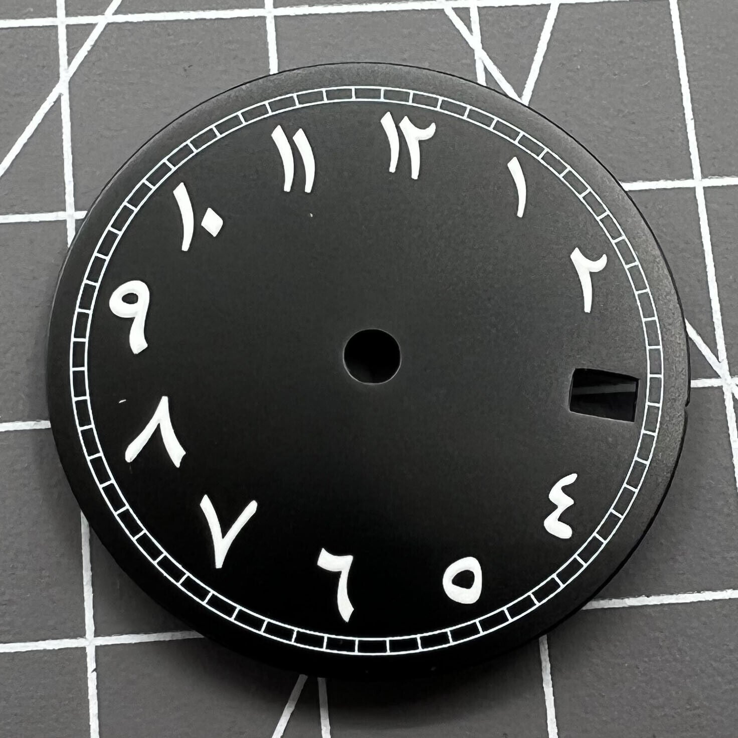 28.50mm AB-4#1 Arabic numeral watch dial for NH35 NH35A movement, classic design.