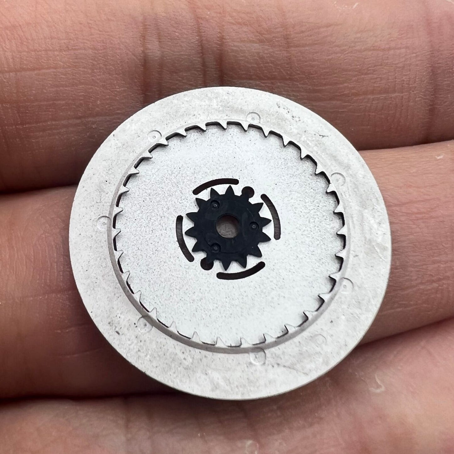 Blue and green luminescent date and week wheels for NH36 movement, precision watch part.