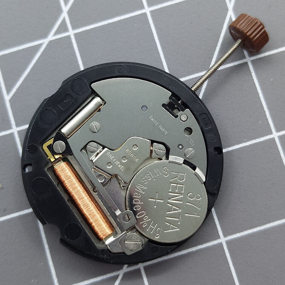 Swiss Ronda 509 quartz watch movement featuring precision Swiss components for accurate timekeeping.