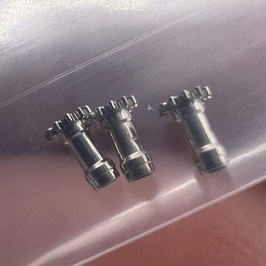 Cannon pinion with driving wheel for Miyota 8200 movement, precise watch part.