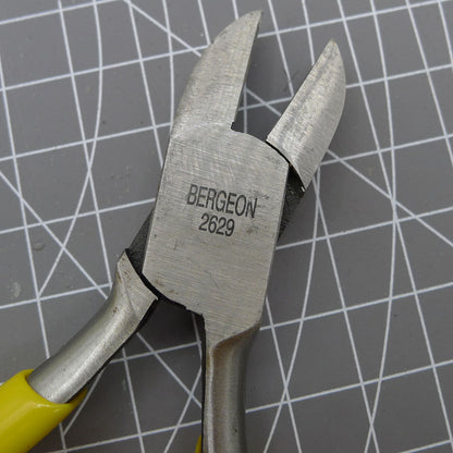Pince coupante latérale à bout arrondi Bergeon 2629, fabriquée en Suisse, 130 mm