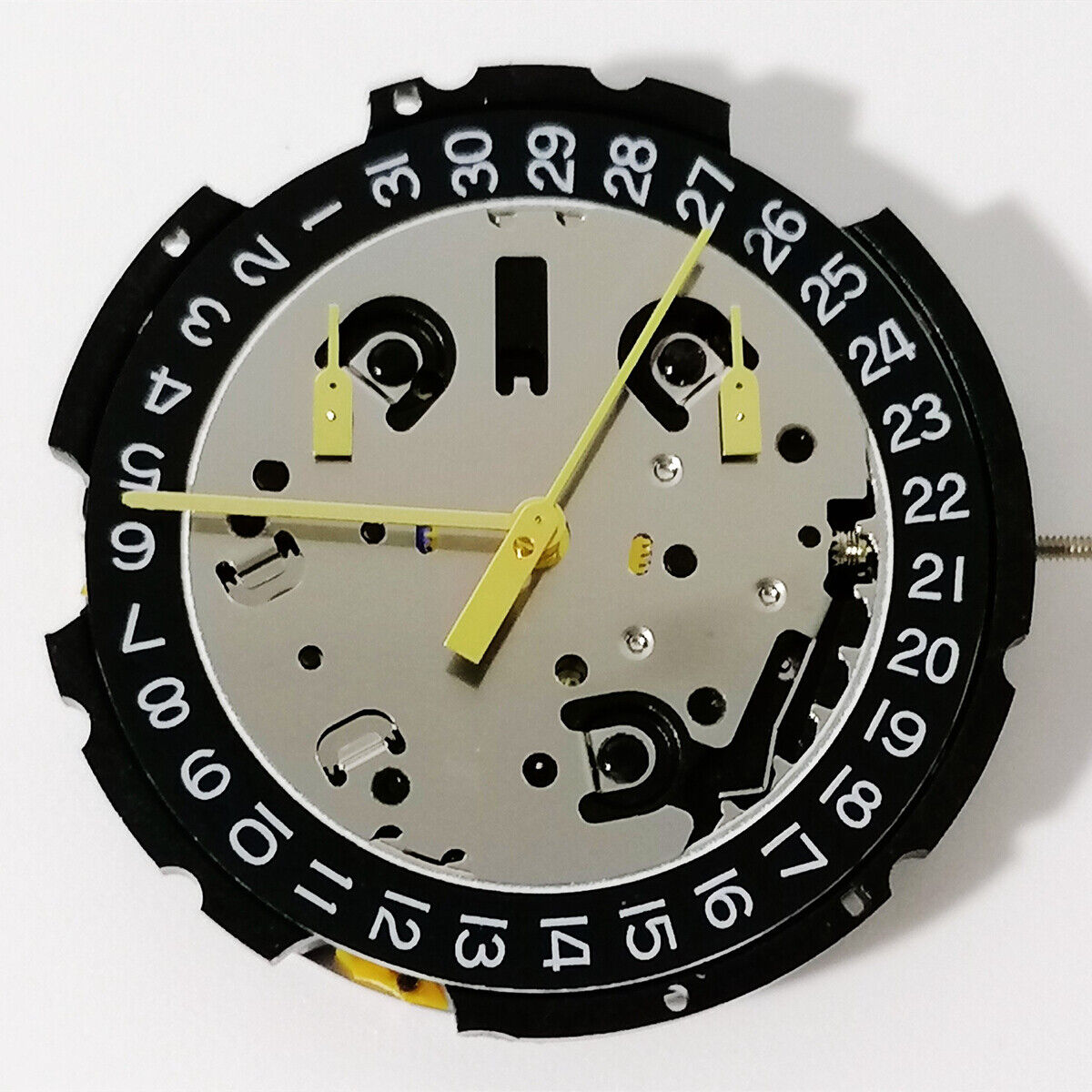 ETA G10.212 Swiss quartz watch movement with 3 hands and date display at 4:30 position by ETA.