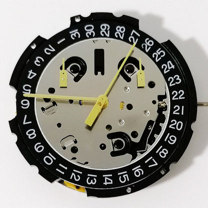 ETA G10.212 Swiss quartz watch movement with 3 hands and date display at 4:30 position by ETA.
