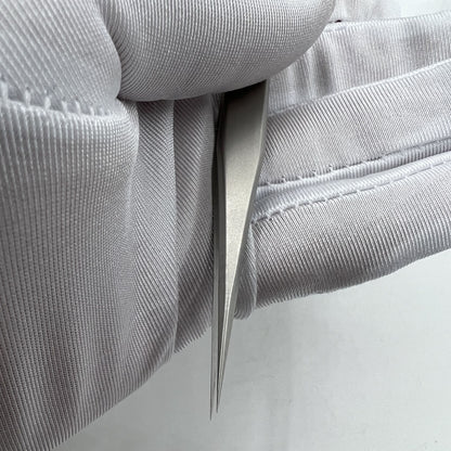 Swiss Bergeon antimagnetic tweezers model 7026-3 for precise watch repair and delicate hairspring handling.